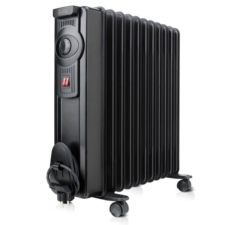 BLACK+DECKER Oil Heater 1500W Black ryhmässä KOTI, TALOUS JA PUUTARHA / Tuulettimet ja ilmastointilaitteet / Lämpöpatterit @ TP E-commerce Nordic AB (C06612)