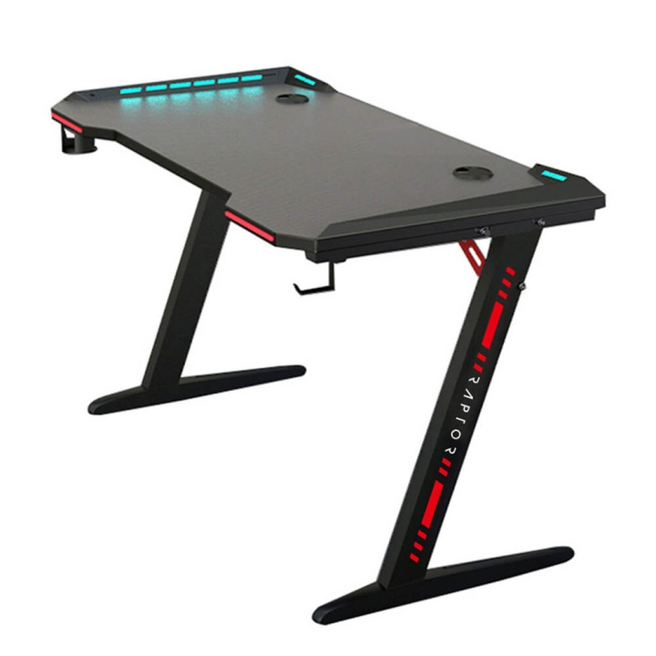 RAPTOR Gaming Table GT-100 RGB ryhmässä TIETOKOONET & TARVIKKEET / GAMING / Tarvikkeet pelaamiseen @ TP E-commerce Nordic AB (C06674)
