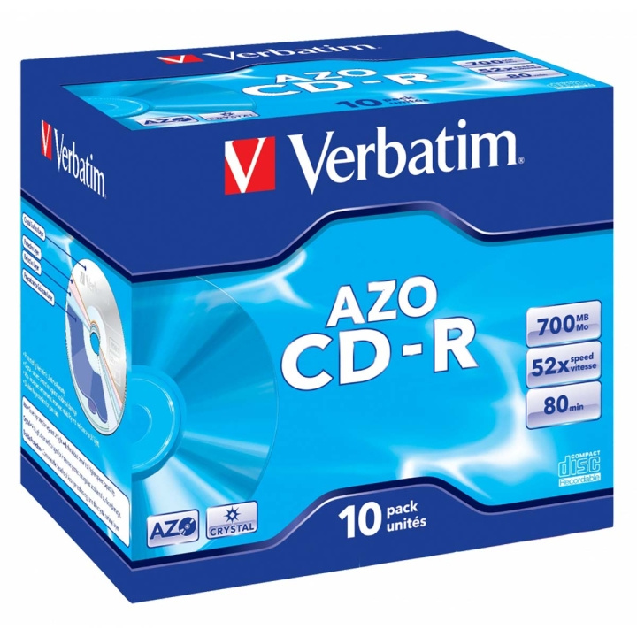 CD-R DataLifePlus AZO 52x 700MB 10 Pakata Jewel Case Crystal ryhmässä KODINELEKTRONIIKKA / Tallennusvälineet / CD/DVD/BD-levyt / CD-R @ TP E-commerce Nordic AB (C06776)