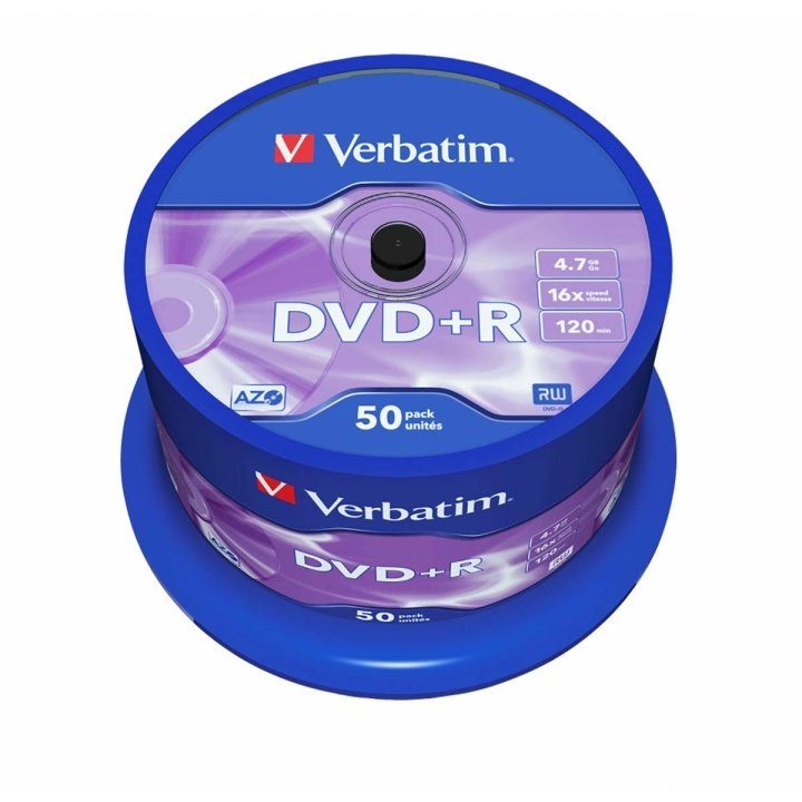 DVD+R AZO 16x 4.7GB 50 Pakata Kara Matt Hopea ryhmässä KODINELEKTRONIIKKA / Tallennusvälineet / CD/DVD/BD-levyt / DVD+R @ TP E-commerce Nordic AB (C06794)