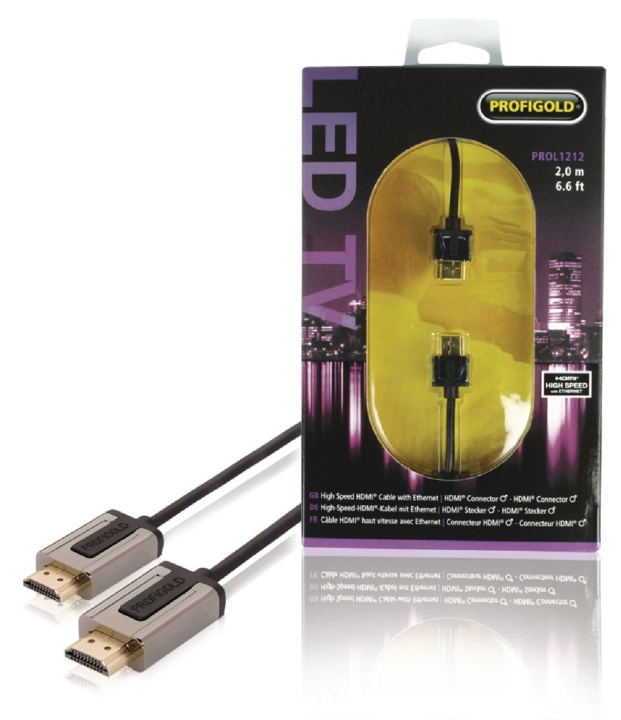 High Speed HDMI-kaapeli Ethernet HDMI-Liitin - HDMI-Liitin 2.00 m Musta ryhmässä KODINELEKTRONIIKKA / Kaapelit & Sovittimet / HDMI / Kaapelit @ TP E-commerce Nordic AB (C06868)