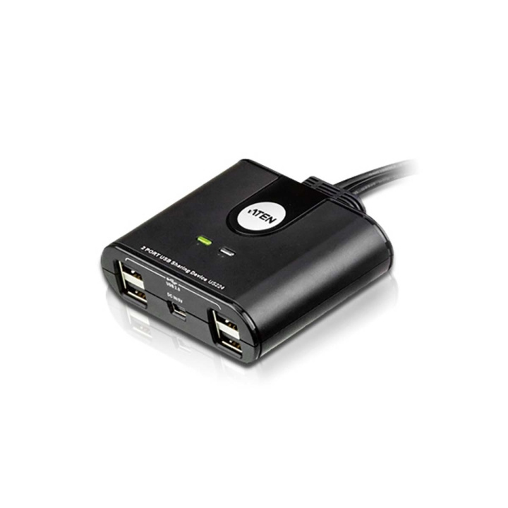 aten 2-Väylä USB Kytkin Musta ryhmässä TIETOKOONET & TARVIKKEET / Tietokonetarvikkeet / USB-telakat @ TP E-commerce Nordic AB (C06900)