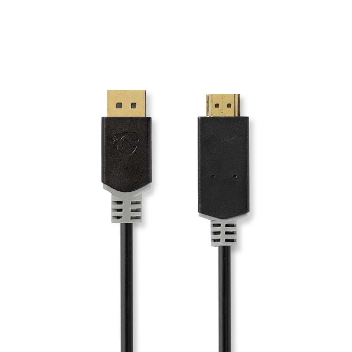 Nedis DisplayPort kaapeli | DisplayPort uros | HDMI™ liitin | 4K@30Hz | Kullattu | 2.00 m | Pyöreä | PVC | Antrasiitti | Laatikko ryhmässä KODINELEKTRONIIKKA / Kaapelit & Sovittimet / HDMI / Kaapelit @ TP E-commerce Nordic AB (C06945)
