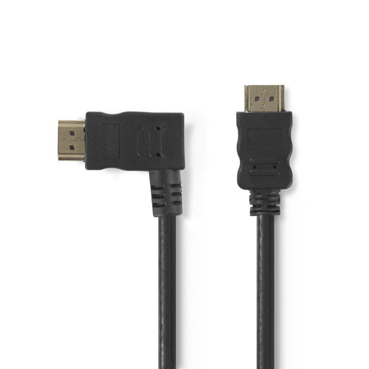 Nedis High Speed ​​HDMI ™ Kaapeli Ethernet | Vasen Hooked HDMI ™ -liitin | HDMI™ liitin | 4K@30Hz | 10.2 Gbps | 1.50 m | Pyöreä | PVC | Musta | Kirjekuori ryhmässä KODINELEKTRONIIKKA / Kaapelit & Sovittimet / HDMI / Kaapelit @ TP E-commerce Nordic AB (C06989)