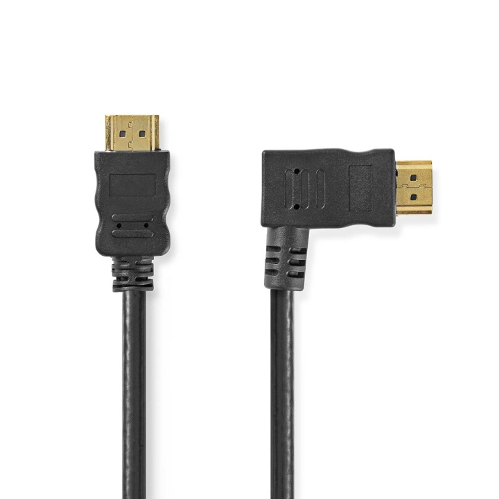 Nedis High Speed ​​HDMI ™ Kaapeli Ethernet | Oikea Hooked HDMI ™ -liitin | HDMI™ liitin | 4K@30Hz | 10.2 Gbps | 1.50 m | Pyöreä | PVC | Musta | Kirjekuori ryhmässä KODINELEKTRONIIKKA / Kaapelit & Sovittimet / HDMI / Kaapelit @ TP E-commerce Nordic AB (C06990)