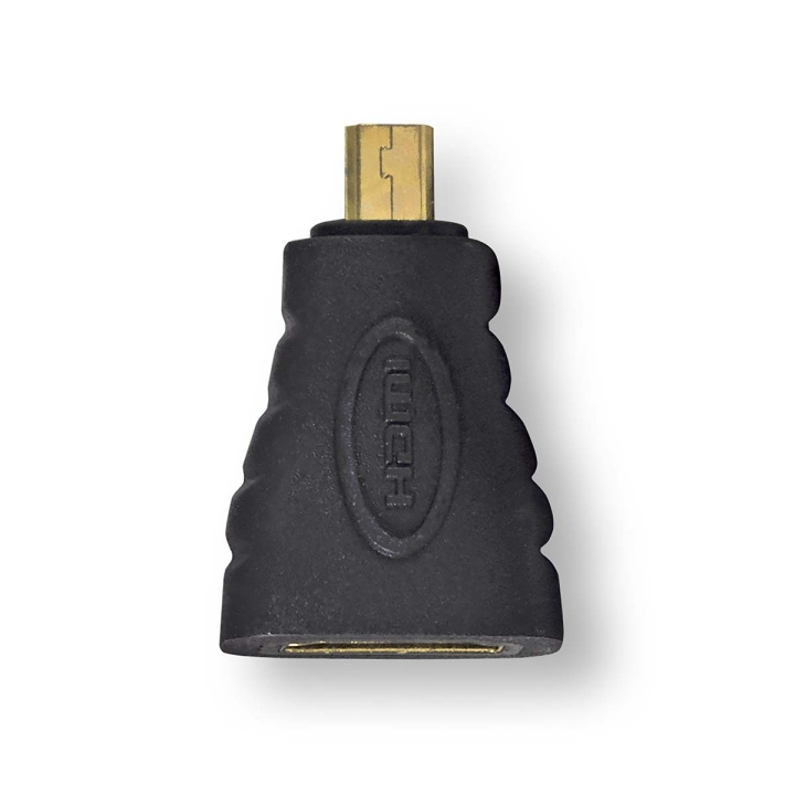 Nedis HDMI™ -sovitin | HDMI™ Micro | HDMI™ Ulostulo | Kullattu | Suora | ABS-Muovi | Antrasiitti | 1 kpl | Ikkunallinen laatikko ryhmässä KODINELEKTRONIIKKA / Kaapelit & Sovittimet / HDMI / Sovittimet @ TP E-commerce Nordic AB (C07030)