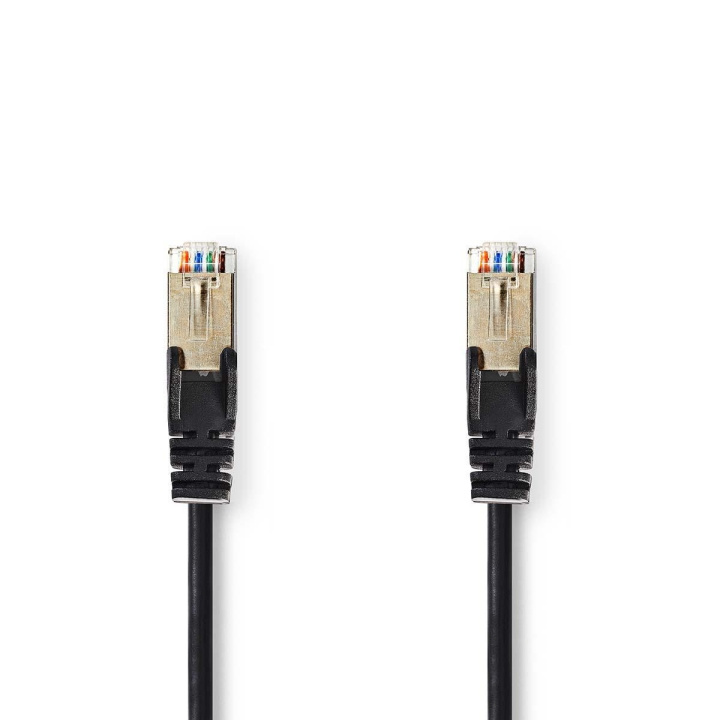 Nedis CAT5e verkkokaapeli | SF/UTP | RJ45 uros | RJ45 uros | 15.0 m | Pyöreä | PVC | Musta | Kirjekuori ryhmässä TIETOKOONET & TARVIKKEET / Kaapelit & Sovittimet / Verkko / Cat5e @ TP E-commerce Nordic AB (C07086)