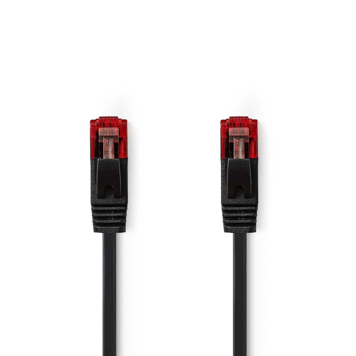 Nedis CAT6 Verkkokaapeli | RJ45 uros | RJ45 uros | U/UTP | 2.00 m | Snagless | Litteä | PVC | Musta | Kirjekuori ryhmässä TIETOKOONET & TARVIKKEET / Kaapelit & Sovittimet / Verkko / Cat6 @ TP E-commerce Nordic AB (C07176)