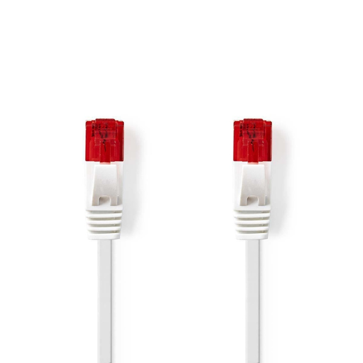 Nedis CAT6 Verkkokaapeli | RJ45 uros | RJ45 uros | U/UTP | 3.00 m | Snagless | Litteä | PVC | Valkoinen | Kirjekuori ryhmässä TIETOKOONET & TARVIKKEET / Kaapelit & Sovittimet / Verkko / Cat6 @ TP E-commerce Nordic AB (C07181)