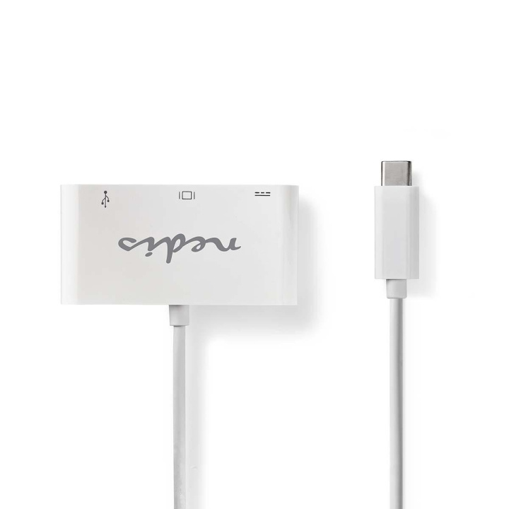 Nedis USB N Moniporttisovitin | 3-in-1 | USB 3.1 | USB-C™ Uros | USB-A Naaras / USB-C™ Naaras / VGA Naaras | 5 Gbps | 0.20 m | Pyöreä | Niklattu | PVC | Valkoinen | Blister ryhmässä TIETOKOONET & TARVIKKEET / Tietokonetarvikkeet / USB-telakat @ TP E-commerce Nordic AB (C07446)