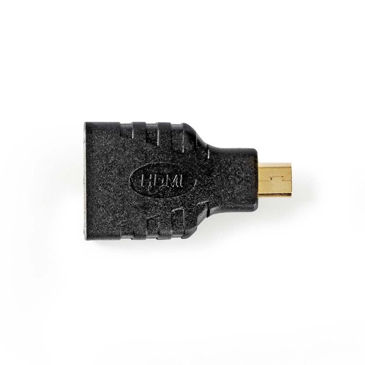 Nedis HDMI™ -sovitin | HDMI™ Micro | HDMI™ Ulostulo | Kullattu | Suora | ABS-Muovi | Musta | 1 kpl | Laatikko ryhmässä KODINELEKTRONIIKKA / Kaapelit & Sovittimet / HDMI / Sovittimet @ TP E-commerce Nordic AB (C07480)