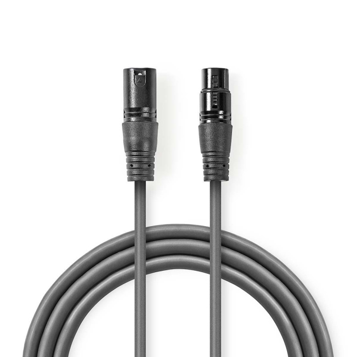 Nedis Balansoitu Audiojohto | XLR 3-Pin uros | XLR 3-Pin naaras | Niklattu | 3.00 m | Pyöreä | PVC | Tummanharmaa | Pahvikotelo ryhmässä KODINELEKTRONIIKKA / Kaapelit & Sovittimet / Analoginen ääni / Sovittimet @ TP E-commerce Nordic AB (C07549)