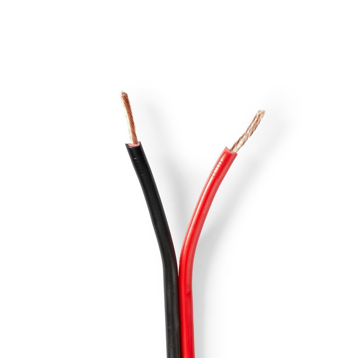 Nedis Kaiutinkaapeli | 2 x 1.50 mm² | Kupari | 100.0 m | Pyöreä | PVC | Musta / Punainen | Kela ryhmässä KODINELEKTRONIIKKA / Ääni & Kuva / Kaiuttimet & Tarvikkeet / Tarvikkeet @ TP E-commerce Nordic AB (C07650)