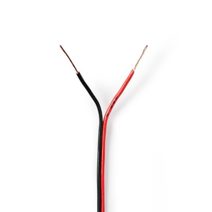 Nedis Kaiutinkaapeli | 2 x 0.35 mm² | CCA | 100.0 m | Pyöreä | PVC | Musta / Punainen | Kääre ryhmässä KODINELEKTRONIIKKA / Ääni & Kuva / Kaiuttimet & Tarvikkeet / Tarvikkeet @ TP E-commerce Nordic AB (C07670)