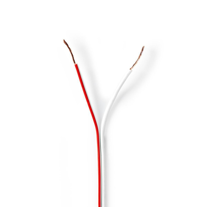 Nedis Kaiutinkaapeli | 2 x 0.50 mm² | CCA | 100.0 m | Pyöreä | PVC | Valkoinen | Kääre ryhmässä KODINELEKTRONIIKKA / Kaapelit & Sovittimet / Kaiutinkaapelit @ TP E-commerce Nordic AB (C07674)