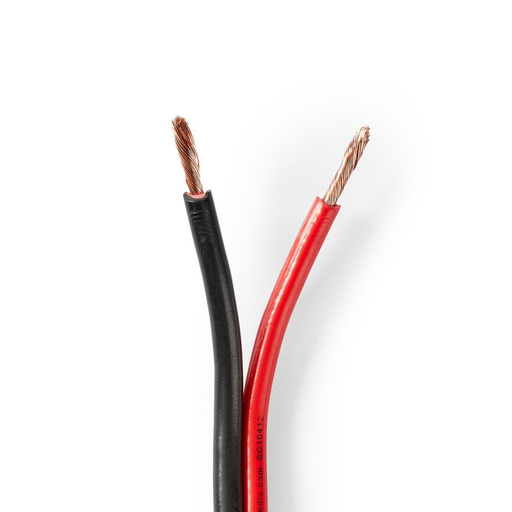 Nedis Kaiutinkaapeli | 2 x 2.50 mm² | CCA | 25.0 m | Pyöreä | PVC | Musta / Punainen | Kääre ryhmässä KODINELEKTRONIIKKA / Ääni & Kuva / Kaiuttimet & Tarvikkeet / Tarvikkeet @ TP E-commerce Nordic AB (C07688)