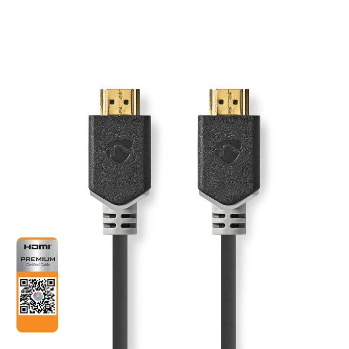 Nedis Premium High Speed ​​HDMI ™ Kaapeli Ethernet | HDMI™ liitin | HDMI™ liitin | 4K@60Hz | 18 Gbps | 2.00 m | Pyöreä | PVC | Antrasiitti | Laatikko ryhmässä KODINELEKTRONIIKKA / Kaapelit & Sovittimet / HDMI / Kaapelit @ TP E-commerce Nordic AB (C07716)