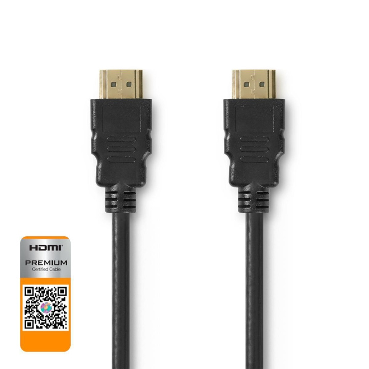 Nedis Premium High Speed ​​HDMI ™ Kaapeli Ethernet | HDMI™ liitin | HDMI™ liitin | 4K@60Hz | 18 Gbps | 5.00 m | Pyöreä | PVC | Musta | Kirjekuori ryhmässä KODINELEKTRONIIKKA / Kaapelit & Sovittimet / HDMI / Kaapelit @ TP E-commerce Nordic AB (C07724)