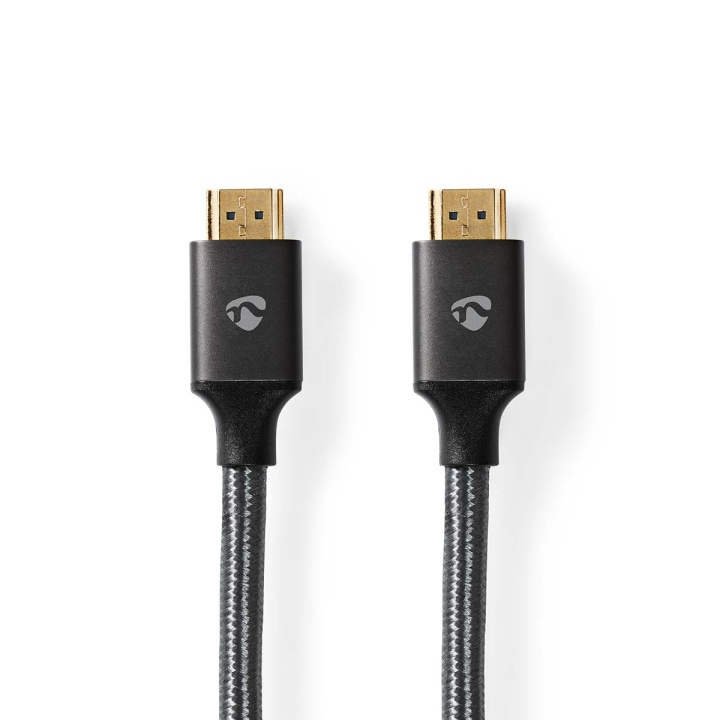 Nedis High Speed ​​HDMI ™ Kaapeli Ethernet | HDMI™ liitin | HDMI™ liitin | 4K@60Hz | ARC | 18 Gbps | 1.00 m | Pyöreä | Puuvilla | Gun Metal Harmaa / Harmaa | Laatikko kannella ja ikkunalla ryhmässä KODINELEKTRONIIKKA / Kaapelit & Sovittimet / HDMI / Kaapelit @ TP E-commerce Nordic AB (C07807)