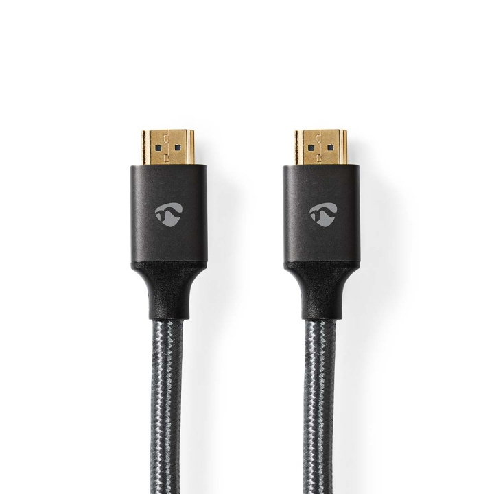 Nedis High Speed ​​HDMI ™ Kaapeli Ethernet | HDMI™ liitin | HDMI™ liitin | 4K@60Hz | ARC | 18 Gbps | 3.00 m | Pyöreä | Puuvilla | Gun Metal Harmaa | Laatikko kannella ja ikkunalla ryhmässä KODINELEKTRONIIKKA / Kaapelit & Sovittimet / HDMI / Kaapelit @ TP E-commerce Nordic AB (C07809)