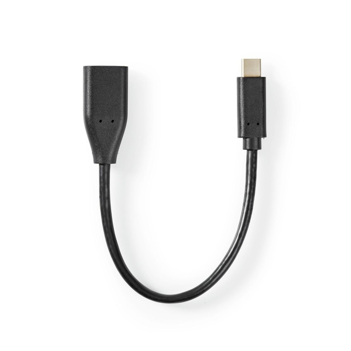 USB-C™ Sovitin | USB 3.2 Gen 1 | USB-C™ Uros | USB-A Naaras | 5 Gbps | OTG | 0.20 m | Pyöreä | Niklattu | PVC | Musta | Panta ryhmässä ÄLYPUHELIMET JA TABLETIT / Laturit & Kaapelit / Sovittimet @ TP E-commerce Nordic AB (C07870)