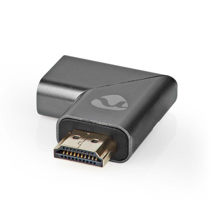 Nedis HDMI™ -sovitin | HDMI™ liitin / HDMI™ uros | HDMI™ Ulostulo | Kullattu | Kulma vasemmalle | Alumiini | Gun Metal Harmaa | 1 kpl | Laatikko kannella ja ikkunalla ryhmässä KODINELEKTRONIIKKA / Kaapelit & Sovittimet / HDMI / Sovittimet @ TP E-commerce Nordic AB (C07985)