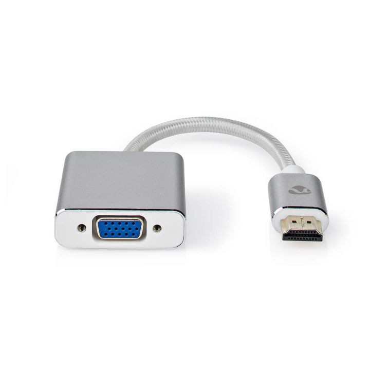 Nedis VGA-sovitin | HDMI™ liitin | VGA Naaras | Kullattu | Suora | Alumiini | Hopea | Laatikko kannella ja ikkunalla ryhmässä TIETOKOONET & TARVIKKEET / Kaapelit & Sovittimet / VGA / Sovittimet @ TP E-commerce Nordic AB (C07986)