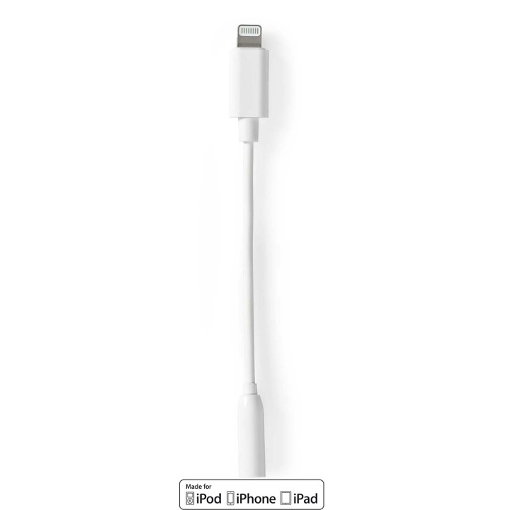 Nedis Lightning Sovitin | Apple Lightning 8-Pin | 3.5 mm naaras | Niklattu | 0.10 m | Pyöreä | PVC ryhmässä ÄLYPUHELIMET JA TABLETIT / Laturit & Kaapelit / Sovittimet @ TP E-commerce Nordic AB (C07990)