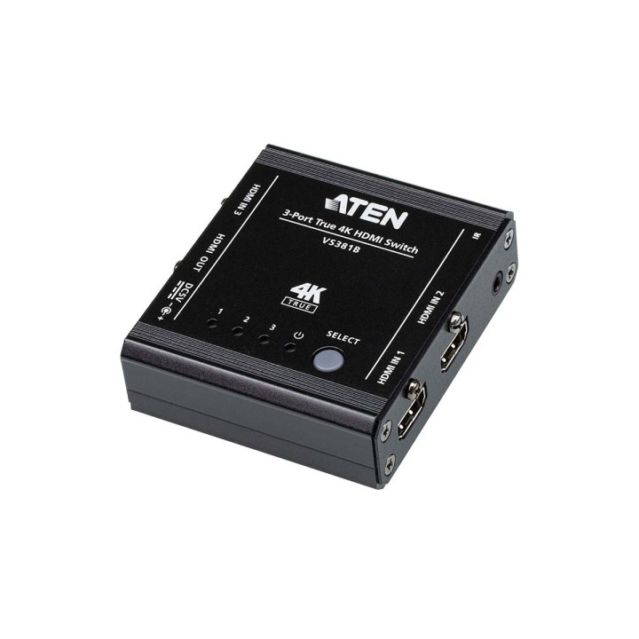 aten 3-Väylä HDMI Kytkin Musta ryhmässä KODINELEKTRONIIKKA / Kaapelit & Sovittimet / HDMI / Sovittimet @ TP E-commerce Nordic AB (C08024)