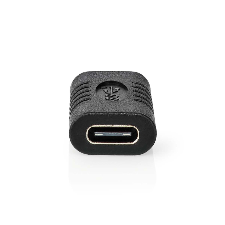 Nedis USB-C™ Sovitin | USB 3.2 Gen 2 | USB-C™ Naaras | USB-C™ Naaras | 4K@60Hz | 10 Gbps | Pyöreä | Niklattu | Musta | Kirjekuori ryhmässä ÄLYPUHELIMET JA TABLETIT / Laturit & Kaapelit / Sovittimet @ TP E-commerce Nordic AB (C08044)