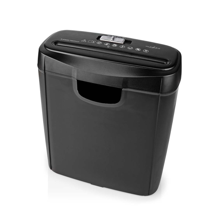 Nedis Paperisilppuri | Leikkausnauha | 6x A4-sivuja | 10 l | Turvastandardi: DIN 2 | 190 W | Musta ryhmässä KOTI, TALOUS JA PUUTARHA / Toimistotuotteet / Muut @ TP E-commerce Nordic AB (C08137)