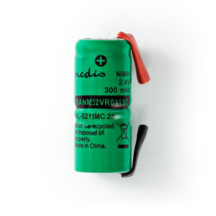 Nedis Ladattava Ni-MH-Akkupakkaus | 2.4 V DC | Ladattava | 300 mAh | Esiladattu | 1-Polybag | N/A | Juotoskaistaleilla | Vihreä ryhmässä KODINELEKTRONIIKKA / Paristot & Laturit / Ladattavat paristot / Muut @ TP E-commerce Nordic AB (C08248)