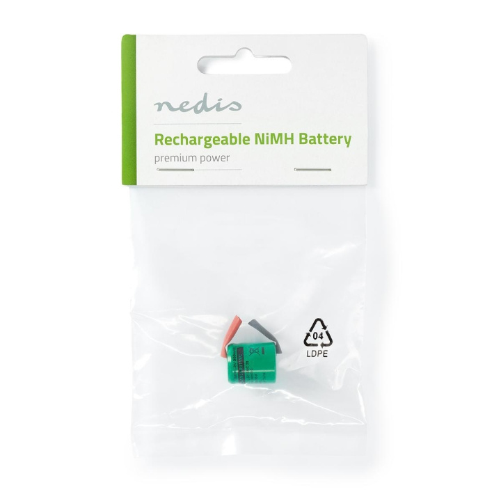 Nedis Ladattava NiMH -akku | 1.2 V | 300 mAh | Juotoskaistaleilla | 1-Polybag ryhmässä KODINELEKTRONIIKKA / Paristot & Laturit / Ladattavat paristot / Muut @ TP E-commerce Nordic AB (C08250)