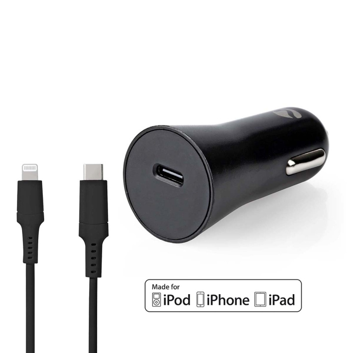 Nedis Autolaturi | 20 W | 1.67 / 2.22 / 3.0 A | Lähtöliitäntöjen määrä: 1 | Portin tyyppi: USB-C™ | Lightning 8-Pin (irrallinen) Kaapeli | 1.00 m | Automaattinen Jännitteen Valinta ryhmässä ÄLYPUHELIMET JA TABLETIT / Laturit & Kaapelit / Autolaturi / Autolaturi Lightning @ TP E-commerce Nordic AB (C08274)