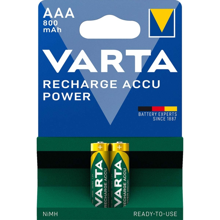 Ladattava Ni-MH-Akku AAA | 1.2 V DC | 800 mAh | Esiladattu | 2 - Läpipainopakkaus ryhmässä KODINELEKTRONIIKKA / Paristot & Laturit / Ladattavat paristot / AAA @ TP E-commerce Nordic AB (C08279)