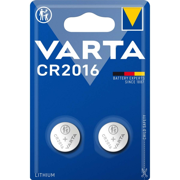 Varta Litiumnappiparisto CR2016 | 3 V DC | 87 mAh | 2 - Läpipainopakkaus | Hopea ryhmässä KODINELEKTRONIIKKA / Paristot & Laturit / Akut / Nappiparistot @ TP E-commerce Nordic AB (C08281)