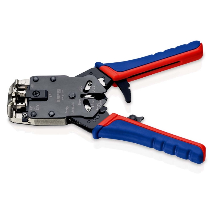 KNIPEX Puristusvipupihdit Western-pistokkeelle Western-pistoke RJ10 (4-pin) 7.65 mm, RJ11/12 (6-pin) 9.65 mm, RJ45 (8-pin) 11.68 mm ryhmässä TIETOKOONET & TARVIKKEET / Tietokoneen komponentit / Työkalut ja asennus @ TP E-commerce Nordic AB (C08373)