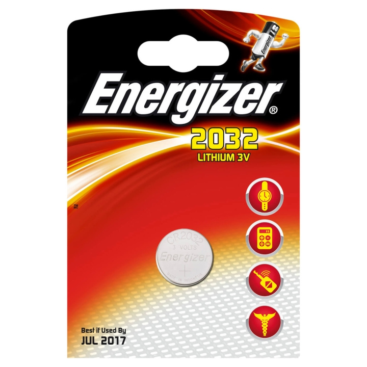Energizer Batteri CR2032 Lithium 1-pack ryhmässä KODINELEKTRONIIKKA / Paristot & Laturit / Akut / Nappiparistot @ TP E-commerce Nordic AB (C08420)