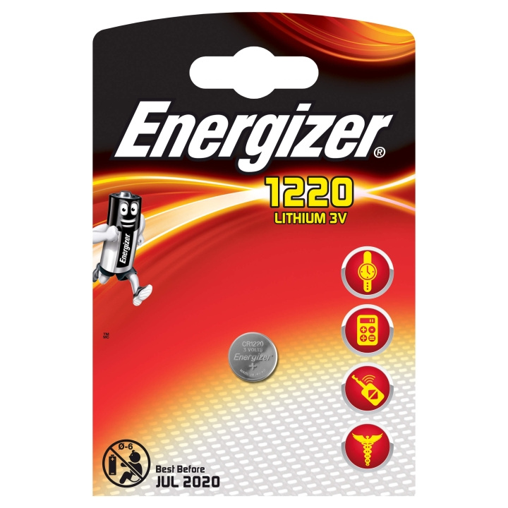 ENERGIZER Paristo CR1220 Lithium 1-pack ryhmässä KODINELEKTRONIIKKA / Paristot & Laturit / Akut / Nappiparistot @ TP E-commerce Nordic AB (C08422)