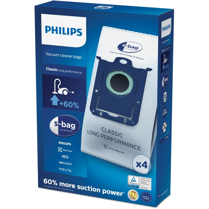 Philips FC8021/03 Pölypussi S-Bag Classic Long Performance ryhmässä KOTI, TALOUS JA PUUTARHA / Siivoustuotteet / Imurit & Tarvikkeet / Tarvikkeet / Pölynimurin pussit @ TP E-commerce Nordic AB (C08589)