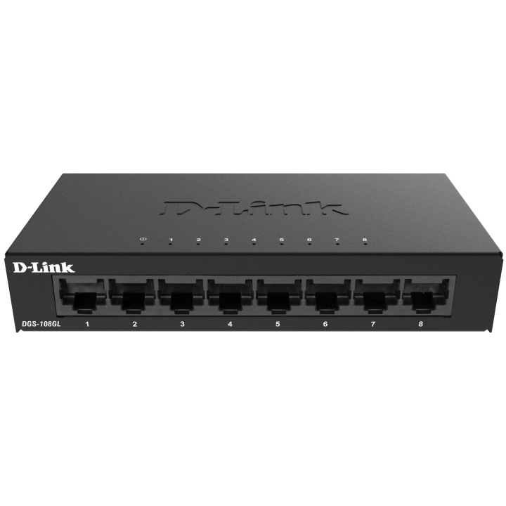 D-Link DGS-108GL 8-Port Gigabit Switch ryhmässä TIETOKOONET & TARVIKKEET / Verkko / Kytkimet @ TP E-commerce Nordic AB (C08623)