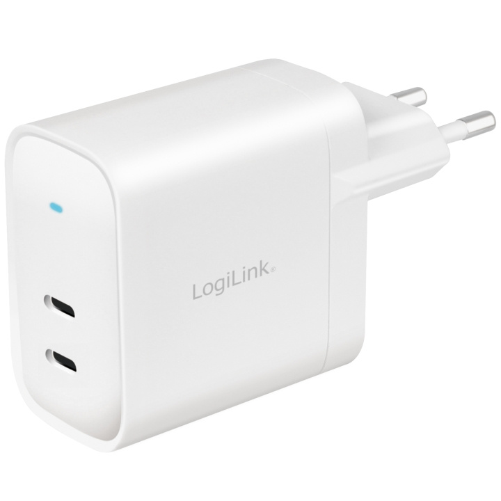 LogiLink USB-laddare 2 x USB-C PD 40W G ryhmässä ÄLYPUHELIMET JA TABLETIT / Laturit & Kaapelit / Seinälaturi / Seinälaturi Type C @ TP E-commerce Nordic AB (C08649)