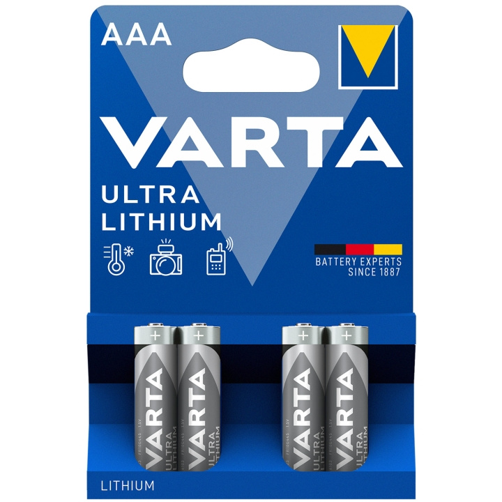 Varta Ultra Lithium AAA / LR03 Batterier ryhmässä KODINELEKTRONIIKKA / Paristot & Laturit / Akut / AAA @ TP E-commerce Nordic AB (C08714)