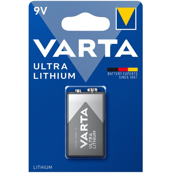 Varta Ultra Lithium 9V Batteri 1-pac ryhmässä KODINELEKTRONIIKKA / Paristot & Laturit / Akut / 9V @ TP E-commerce Nordic AB (C08716)