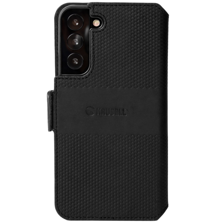 Krusell Nahka Puhelin lompakko Galaxy S22 Musta ryhmässä ÄLYPUHELIMET JA TABLETIT / Puhelimen suojakotelo / Samsung @ TP E-commerce Nordic AB (C08790)