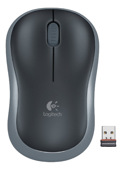 Logitech Wireless Mouse M185 - musta/harmaa ryhmässä TIETOKOONET & TARVIKKEET / Hiiret & Näppäimistöt / Hiiret / Langattomat @ TP E-commerce Nordic AB (C09061)