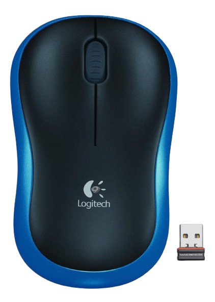LogitechWireless Mouse M185 - sininen ryhmässä TIETOKOONET & TARVIKKEET / Hiiret & Näppäimistöt / Hiiret / Langattomat @ TP E-commerce Nordic AB (C09062)