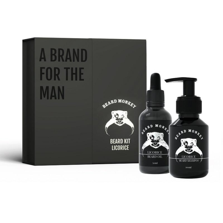 Giftset Beard Monkey Beard Kit Licorice 2021 ryhmässä KAUNEUS JA TERVEYS / Lahjapakkaukset / Miesten lahjapakkaukset @ TP E-commerce Nordic AB (C09336)