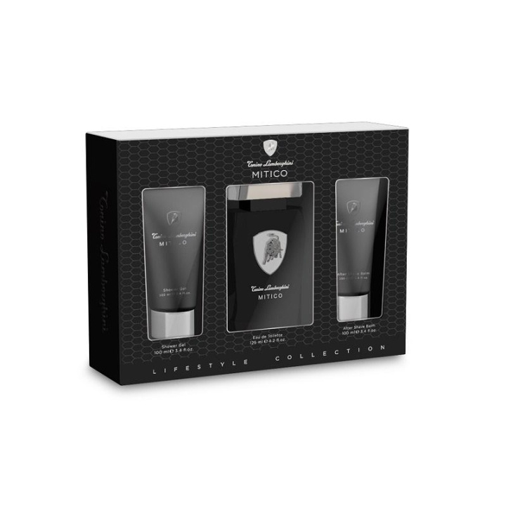 Giftset Lamborghini Mitico Edt 125ml + Shower Gel 100ml + Aftershave Balm 100ml ryhmässä KAUNEUS JA TERVEYS / Lahjapakkaukset / Miesten lahjapakkaukset @ TP E-commerce Nordic AB (C09465)