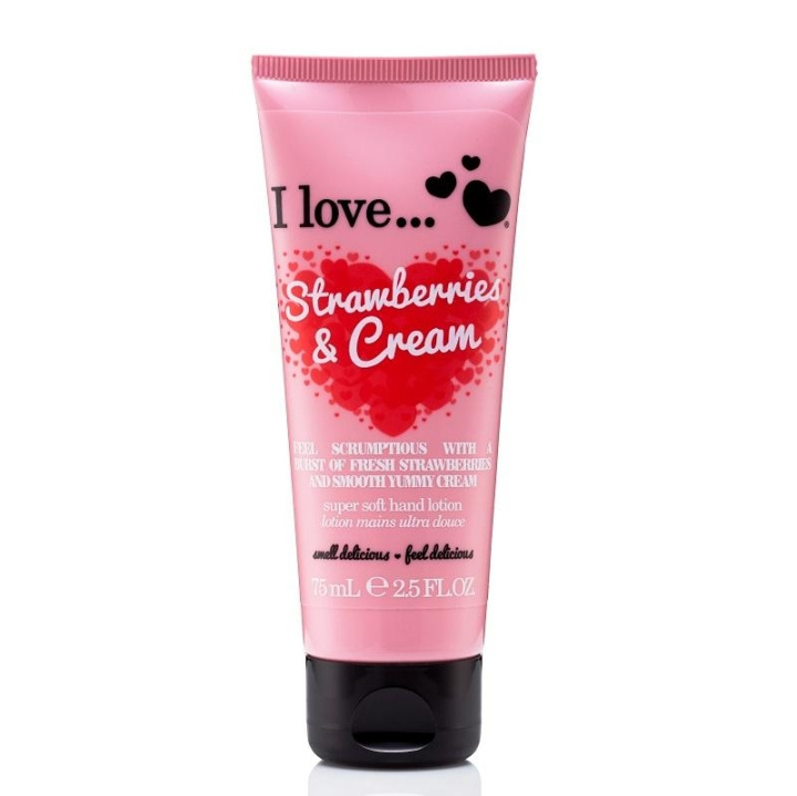 I Love… Strawberries & Cream Hand Lotion 75ml ryhmässä KAUNEUS JA TERVEYS / Manikyyri/Pedikyyri / Käsirasva @ TP E-commerce Nordic AB (C09895)